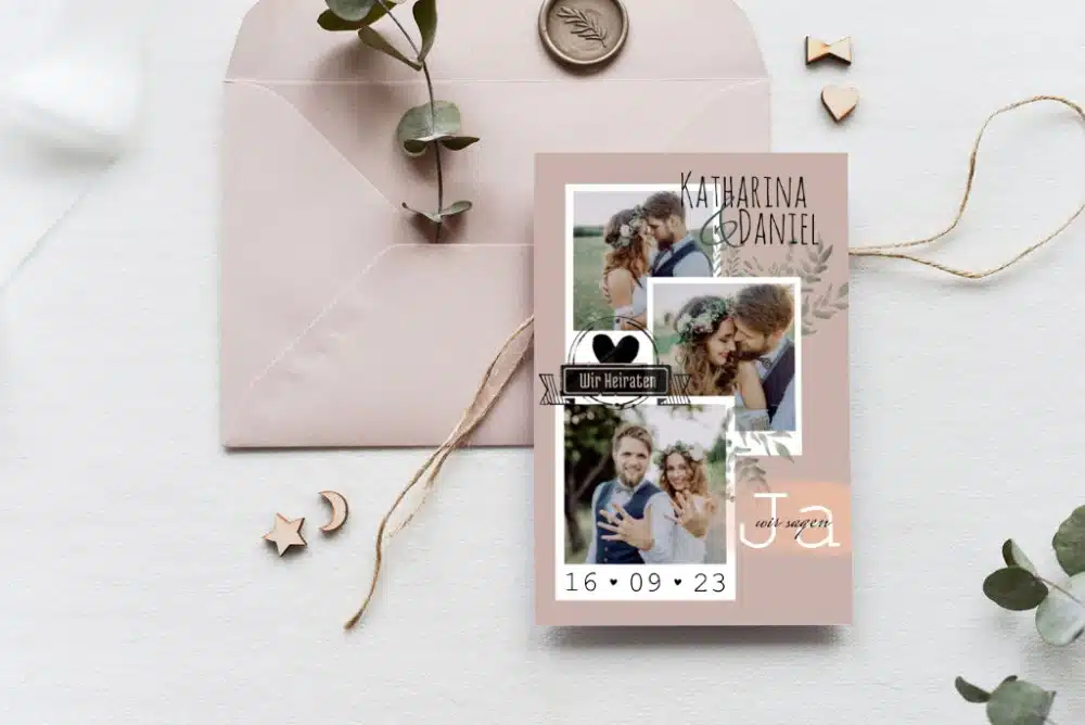 Heiraten in Frankfurt am Main: Hochzeit in Frankfurt und Umgebung mit Einladungskarte von Hochzeitsplaza