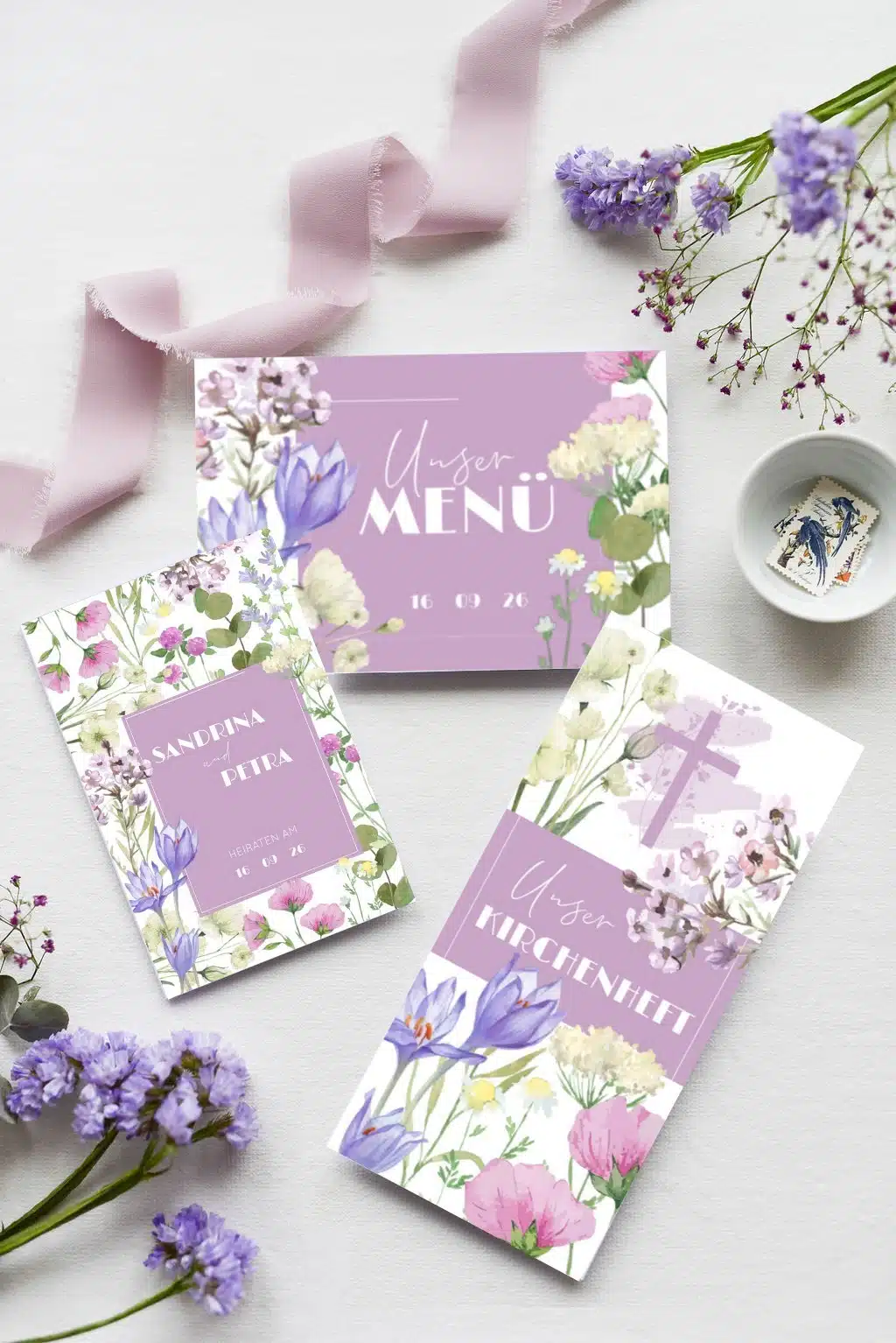 Heiraten in Kaiserslautern & Hochzeit in Kaiserslautern und Umgebung – Hochzeitskarten floral – Hochzeitsplaza