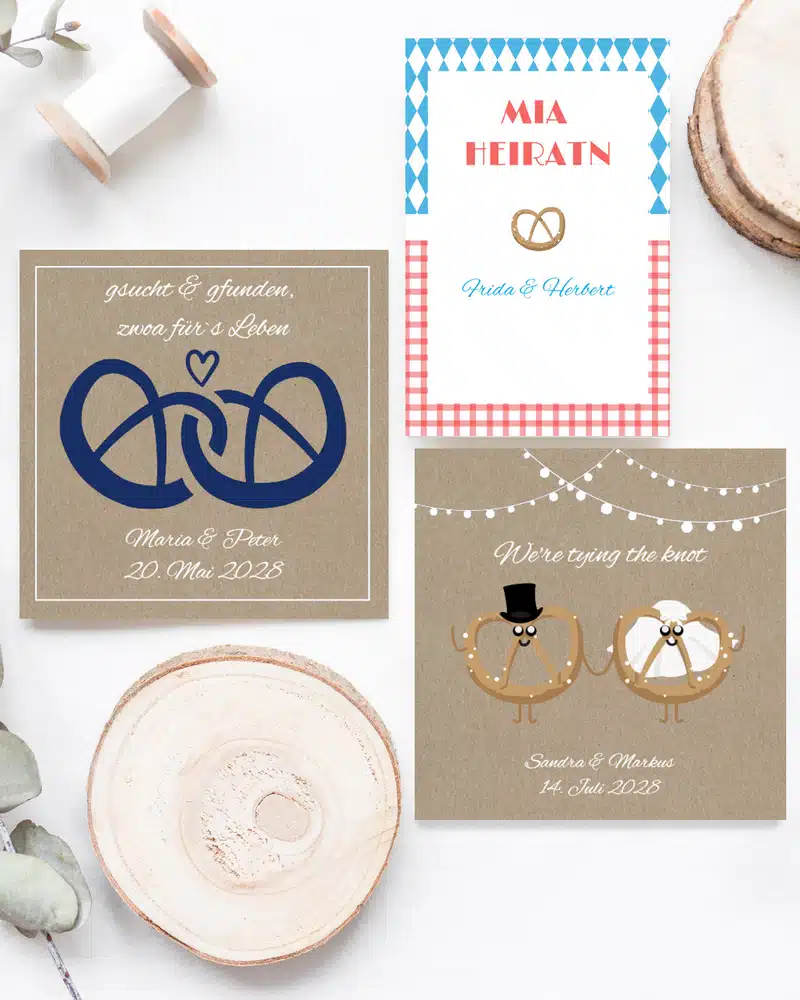 Heiraten in München & Hochzeit in München und Umgebung – Hochzeitskarten bayrisch – Hochzeitsplaza