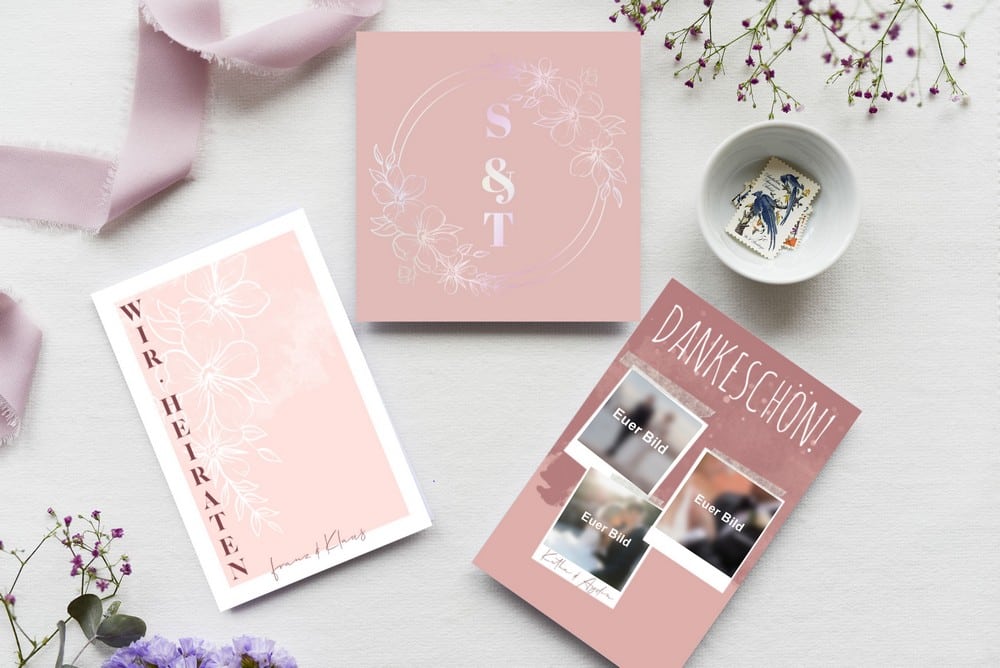 Dankeskarten - Hochzeitsplaza Kartenshop Schoenes Hochzeitsalbum online selbst gestalten - Dankeskarte - Hochzeitsplaza Kartenshop